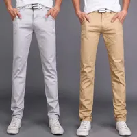 Men's Summer Casual Trousers - Korean Style Slim Fit Straight Leg Lightweight Office Pants For Youth, Trendy & Versatile main image 1