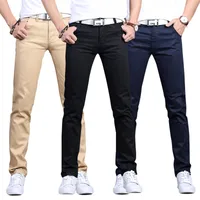 Men's Summer Casual Trousers - Korean Style Slim Fit Straight Leg Lightweight Office Pants For Youth, Trendy & Versatile main image 4