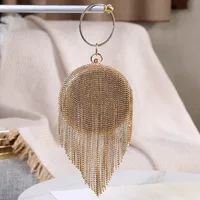 Black Silver Gold Cloth Solid Color Tassel Round sku image 3