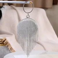 Black Silver Gold Cloth Solid Color Tassel Round sku image 2