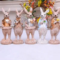1 Piece Rabbit Heart Shape Family Gathering Festival Easter Resin Cute main image 1