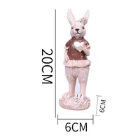 1 Piece Rabbit Heart Shape Family Gathering Festival Easter Resin Cute sku image 1