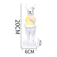 1 Piece Rabbit Heart Shape Family Gathering Festival Easter Resin Cute sku image 9
