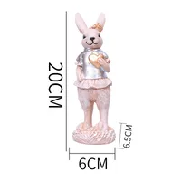 1 Piece Rabbit Heart Shape Family Gathering Festival Easter Resin Cute sku image 3