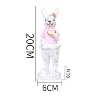 1 Piece Rabbit Heart Shape Family Gathering Festival Easter Resin Cute sku image 10
