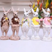1 Piece Rabbit Heart Shape Family Gathering Festival Easter Resin Cute main image 5