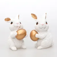 1 Piece Rabbit Egg Home Festival Easter Resin Cartoon Style Cute main image 3