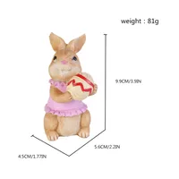 1 Piece 2 Pieces Set Rabbit Carrot Egg Family Gathering Festival Easter Synthetic Resin Cartoon Style Cute main image 2