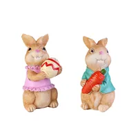 1 Piece 2 Pieces Set Rabbit Carrot Egg Family Gathering Festival Easter Synthetic Resin Cartoon Style Cute main image 3