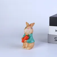 1 Piece 2 Pieces Set Rabbit Carrot Egg Family Gathering Festival Easter Synthetic Resin Cartoon Style Cute sku image 2