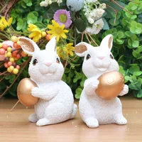 1 Piece Rabbit Egg Home Festival Easter Resin Cartoon Style Cute main image 1