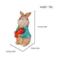 1 Piece 2 Pieces Set Rabbit Carrot Egg Family Gathering Festival Easter Synthetic Resin Cartoon Style Cute main image 5