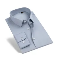 Luxury Men's Long Sleeve 200s Double - Ply Pure Cotton Wrinkle - Free Business Formal Shirt With Embroidered Logo main image 1