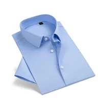 Luxury Men's Long Sleeve 200s Double - Ply Pure Cotton Wrinkle - Free Business Formal Shirt With Embroidered Logo main image 2