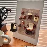 Cute Sweet Letter Cake Resin Refrigerator Magnet Artificial Decorations main image 2