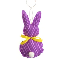 Cute Rabbit Ditsy Floral Polka Dots Cloth Pendant Artificial Decorations sku image 7