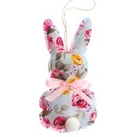 Cute Rabbit Ditsy Floral Polka Dots Cloth Pendant Artificial Decorations sku image 11