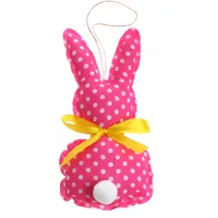 Cute Rabbit Ditsy Floral Polka Dots Cloth Pendant Artificial Decorations sku image 6