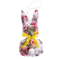 Cute Rabbit Ditsy Floral Polka Dots Cloth Pendant Artificial Decorations sku image 8