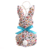 Cute Rabbit Ditsy Floral Polka Dots Cloth Pendant Artificial Decorations sku image 12