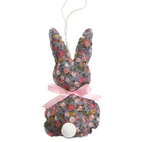 Cute Rabbit Ditsy Floral Polka Dots Cloth Pendant Artificial Decorations sku image 9