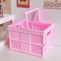 Simple Style Solid Color Plastic Storage Basket sku image 4
