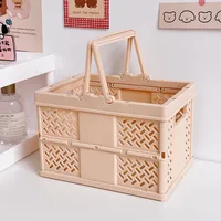 Simple Style Solid Color Plastic Storage Basket sku image 6