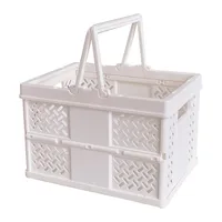 Simple Style Solid Color Plastic Storage Basket main image 2