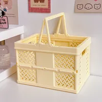 Simple Style Solid Color Plastic Storage Basket sku image 2