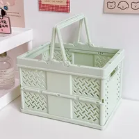 Simple Style Solid Color Plastic Storage Basket sku image 5