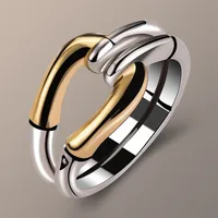 IG Style Retro Geometric Copper Plating 18K Gold Plated Women's Rings main image 1