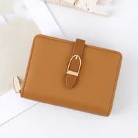 Women's Solid Color Pu Zipper Buckle main image 3