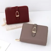 Women's Solid Color Pu Zipper Buckle main image 2