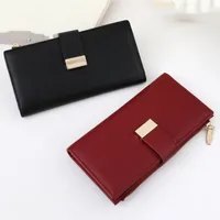 Women's Solid Color Pu Magnetic Buckle main image 3