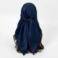 Women's Vacation Simple Style Solid Color Satin Solid Color Silk Scarf sku image 2