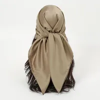 Women's Vacation Simple Style Solid Color Satin Solid Color Silk Scarf sku image 6