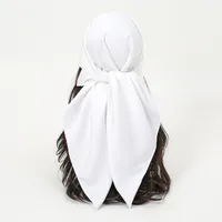 Women's Vacation Simple Style Solid Color Satin Solid Color Silk Scarf sku image 3