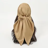 Women's Vacation Simple Style Solid Color Satin Solid Color Silk Scarf sku image 5