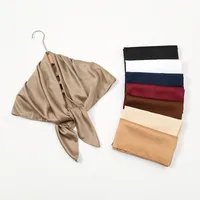 Women's Vacation Simple Style Solid Color Satin Solid Color Silk Scarf main image 4