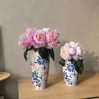 Chinoiserie Flower Ceramics Vase main image 1