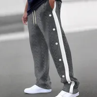 Men's Stylish Jacquard Button Casual Pants - Heavyweight All - Season Trousers In European Sizes main image 3