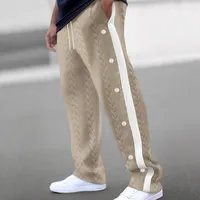 Men's Stylish Jacquard Button Casual Pants - Heavyweight All - Season Trousers In European Sizes main image 5