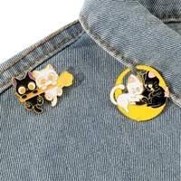 Cartoon Style Cat Alloy Plating Unisex Brooches main image 1