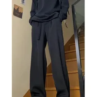 English Title: Japanese Style Men's Casual Suit Pants Wide - Leg Draped Trousers Relaxed Fit Spring Collection main image 4