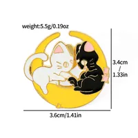 Cartoon Style Cat Alloy Plating Unisex Brooches sku image 1