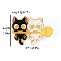Cartoon Style Cat Alloy Plating Unisex Brooches sku image 38