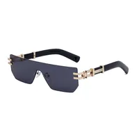 Vintage Style Hawaiian Geometric Pc Square Frameless Glasses main image 4