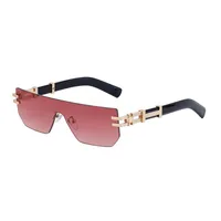 Vintage Style Hawaiian Geometric Pc Square Frameless Glasses sku image 4