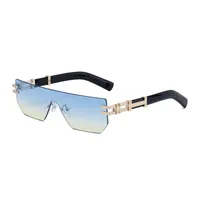 Vintage Style Hawaiian Geometric Pc Square Frameless Glasses sku image 5