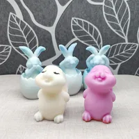 Easter Cute Rabbit Silica Gel Candle Mould 1 Piece main image 1